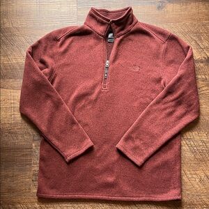 The North Face Men's Zip Up Sweater - Burgundy